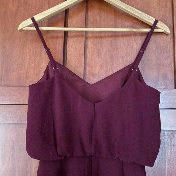 Dress the Population Alondra Blouson Sheath Sleeveless Burgundy Size XXS - Picture 7 of 9